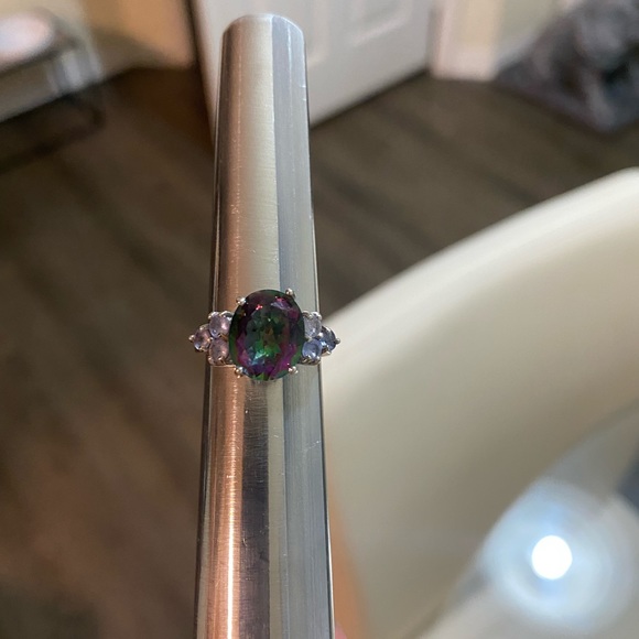 925 sterling silver genuine alexandrite vintage ring - Picture 7 of 9